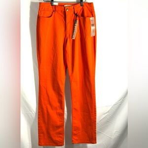 Jones New York Orange Straight Leg Jeans